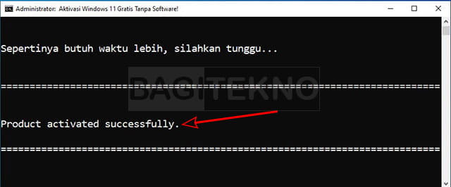 Windows 11 sudah diaktivasi pakai CMD