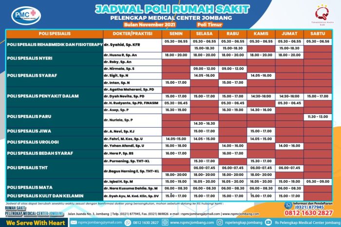 Jadwal poliklinik kandungan spesialis rspb