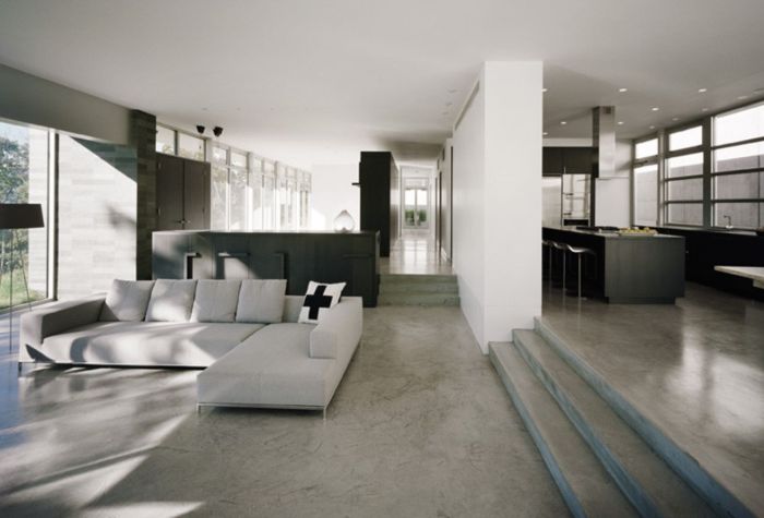 Designing sectional concrete interior