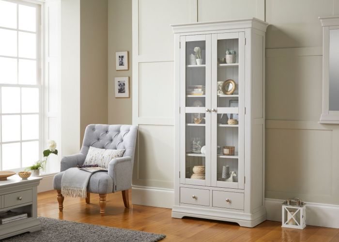 Display white provincial french glass classic cabinet tempered off wholesalesdirect au saved furniture room