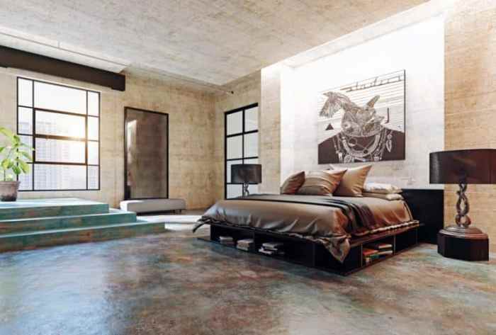 Industrial bedroom style design ideas flooring wood fabulous look